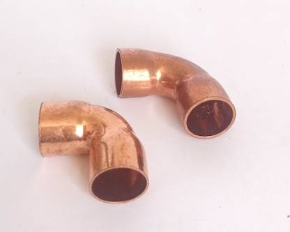 Hardware Copper Pipe Fittings Elbow 90 Degree (22mm) 2 Pcs 1-Way 90 Degree Elbow Pipe Joint