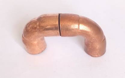 Hardware Copper Pipe Fittings Elbow 90 Degree (8mm) 2 Pcs 2-Way 90 Degree Elbow Pipe Joint