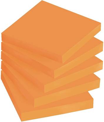officekart NEON ORANGE Colour (Pack of 5, 400 Sticky Notes) 80 Sheets RS - ORANGE REGULAR STICKY NOTES, 1 Colors