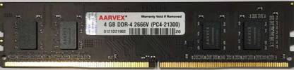 AARVEX STANDARD U-DIMM DDR4 4 GB (Single Channel) PC (4GB DDR4 2666Mhz)