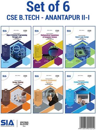 B.Tech II-Year I-Sem (CSE & IT) SET OF 6 (R19) JNTU-Anantapur, Latest 2021 Edition