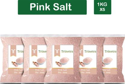 Trinetra Best Quality Pink Salt (Sendha Namak)-1Kg (Pack Of 5) Himalayan Pink Salt