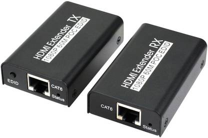 microware 1080P 60m Plug And Play POC EDID HDMI Extender Network Over Ethernet Receiver Media Streaming Device