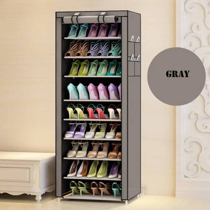 COROID 9-Layer_For Home And Kids Shoe Stand Letest Metal Organizer Plastic for home Collapsible Shoe Stand Metal, Plastic Collapsible Shoe Stand