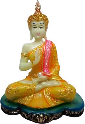 SADGURU ARTS Radium Moti Gautama Buddha Statue for Gift, God Idol (27x21x14) Decorative Showpiece - 27 cm