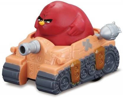 Maisto Angry Birds Crashers Pullback Racers Terence's Tank - Red & Yellow