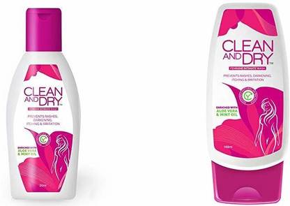 CLEAN AND DRY Combo Of Daily Intimate Wash 20ml & 189ml Intimate Wash