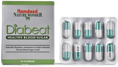 Hamdard Diabeat | 60 Capsules |Suitable for Diabetes Care|Regulates Metabolism|
