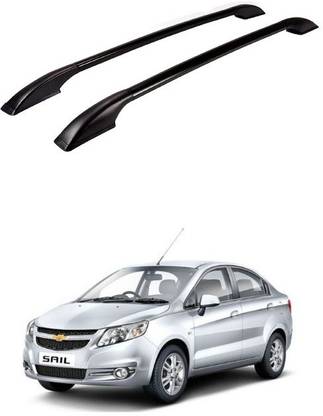 Dhe Best Car Rocket Stylish Drill Free Roof Rails (Black) (Set of 2) for Chevrolet Sail Car Air Vent Trim