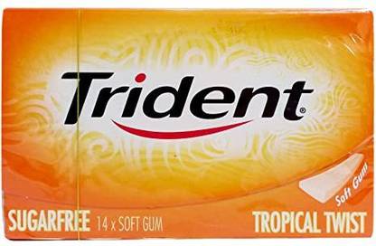 SurpriseForU TRIDENT Soft Gum - Tropical Twist, 14 Pieces Tropical Chewing Gum