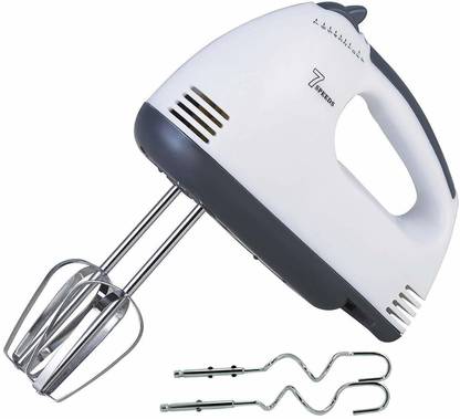 EPS 7 Speeds Electric Multipurpose Beater High Speed 180-Watt Hand Blender Cake/Cream Easy Mixer Egg Beater Electric Whisk Cream Maker for Cakes with Base 7 Speed Control and 2 Stainless Steel Beaters, 2 Dough Hooks Steel Automatic Dough Maker