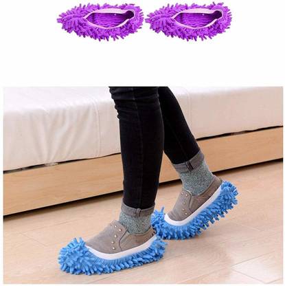 BHISHMA Washable Dust Mop Slippers Microfiber Cleaning Mop Slippers Shoes Dust Floor Cleaner Multi-Function Floor Cleaning Shoes Cover Wet and Dry Duster Wet and Dry Duster