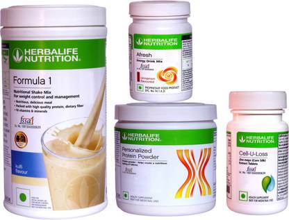HERBALIFE Extraordinary Weight Loss Combo - Formula 1,PPP & Afresh With Cell U Loss Tablet Energy Drink