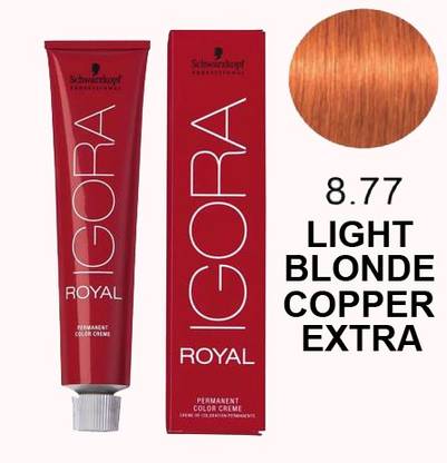 Schwarzkopf Professional Igora Royal Permanent Color creame No. 8-77 (LIGHT BLONDE COPPER EXTRA) 60 ml , LIGHT BLONDE COPPER EXTRA