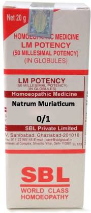 SBL Natrum Muriaticum 0/1 LM Globules