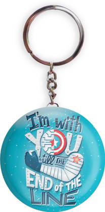 HOLA Captain America I'm With You Till The End Of The Line Key Chain