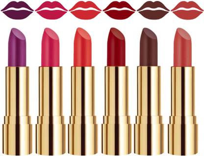 RYTHMX Daily Wear Bold Color Payoff Creme Matte Lipstick Combo Offer of 6 Pcs Code no-174