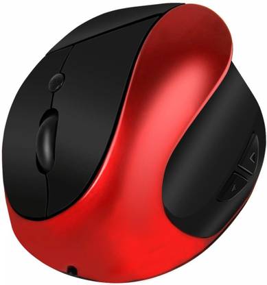 microware Vertical Mouse Wireless Ergonomic Mouse Rechargeable 2.4G USB Optical Small Vertical Mouse with Adjustable 1000/1200/1600 DPI, 6 Buttons Reduces Hand/Wrist Pain for Laptop Computer - Red Wireless Ambidextrous Optical  Gaming Mouse  with Bluetooth