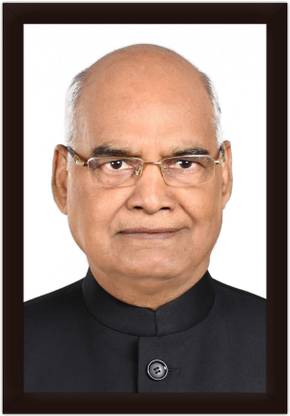 Braj Art Gallery Ram Nath Kovind Photo Frame Digital Reprint 19.5 inch x 13.5 inch Painting