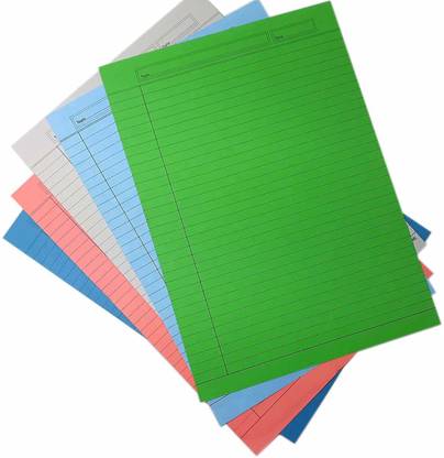 KRASHTIC One Side Ruled Sheets Paper for Project Work. Set of 40 Sheets Ruled A4 100 gsm Project Paper