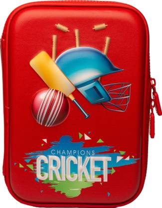 ऑफसाइन Multipurpose Pencil Case For Boys and Girls क्रिकेट आर्ट पेंसिल पाउचिज आर्ट Canvas पेंसिल बॉक्स