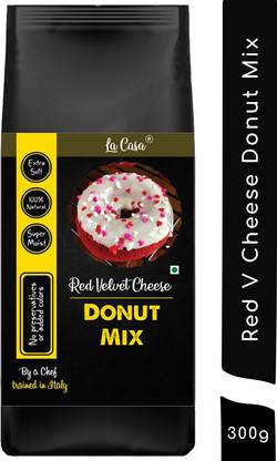 La Casa Red Velvet Cheese Donut Mix | Vegan | Can Bake or Fry | 300 g