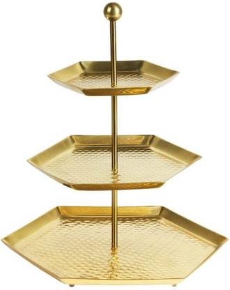 IKEA Platter / 3 plates, golden color ( 004.920.88 ) ) Tray Serving Set