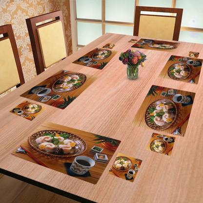 E-Retailer Multicolor Polyester Table Linen Set