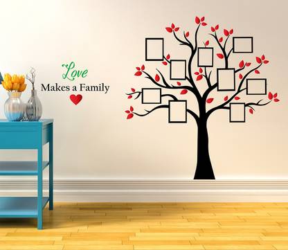 Tuffuk 140 cm Love Makes Family |Self Adhesive | Wall Stickers | PVC Vinyl | Non-Reusable | Self Adhesive Sticker