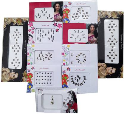 LADDU GOPAL Multicolour Bindi Stick on Pack Of 11 Forehead Multicolor Bindis