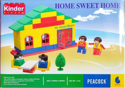 Peacock Kinder Blocks Home Sweet Home Set No. 1133 Building Blocks for kids