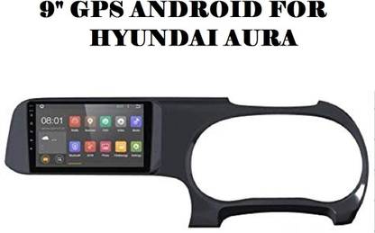 DealT Hyundai Aura 9 Inches HD Touch Screen Smart Android Stereo (2GB, 16GB) with Stereo Frame Media Player Frame