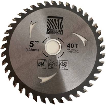 Zebra Premium Tools Z-WO2 Wood Cutting Blade 5'' X 40T TCT Circular Blade ( 125 X 20MM,40 TEETH) 5 Inch Wood Cutting Blade Wood Cutter