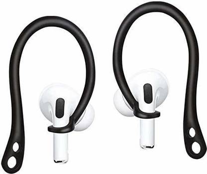 MXVOLT Earhooks Compatible with AirPods Pro Anti-Lost Secure Earhook Holder Ear Attachment Loops for AirPod Pro Earbud Black Over The Ear Headphone Cushion