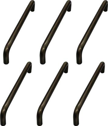 ATLANTIC Stainless Steel Round D Dwawer Cabinet Handles 4 Inch(Total Length 103 mm, Hole to Hole -91 mm, Antique Finish) -6 Pieces Stainless Steel Cabinet/Drawer Handle