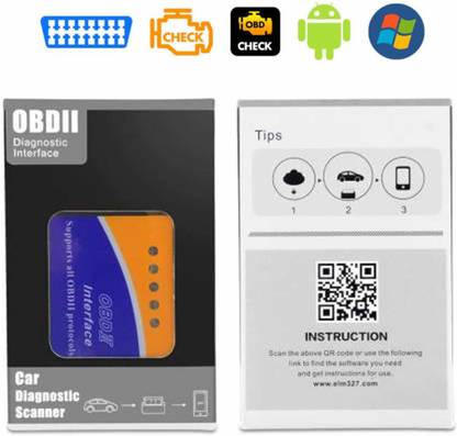 FStyler ELM327 Bluetooth OBD II V2.1 Wireless OBD2 adapter Car Diagnostic Tool with Update Software CD OBD Reader