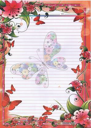 SHARMA BUSINESS Design sheet ONE SIDE RULED A4 90 gsm Project Paper