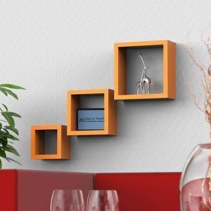 forex max handicrafts Square Shape MDF Wall Shelf ( Denister Fiber Wall Shelf ) Set of 3 Package of 1 MDF (Medium Density Fiber) Wall Shelf (Number of Shelves - 3, MDF (Medium Density Fiber) Wall Shelf
