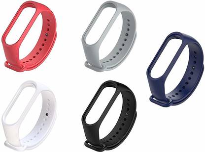 Deemoksh Arm Band Case for Xiaomi Mi Band 3 & Xiaomi Mi Band 4 (Combo Pack of 5) Smart Band Wristband Strap.