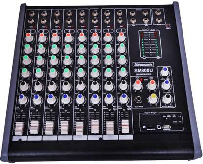 stranger 8 Channel Audio Mixer with USB Media Player SM-80U Analog Sound Mixer