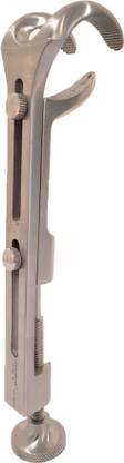 FusionKraft Lowman Bone Holding Clamp Forceps, 1:2 Serrated Prong, Linear Screw Lock Mechanism, 7" Utility Forceps