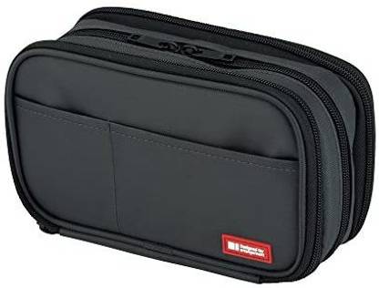 LIHITLAB LIHIT LAB Triple Zipper Pen Case, 7.9 Ã— 3.5 Ã— 4.7 inches, (A7556-24)