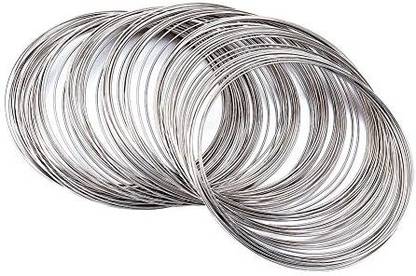 PH PandaHall Pandahall 1Unit Steel Memory Wire Beading Wire Cuff Bangle Bracelet DIY Jewelry Making Color 65mm 100circlesunit