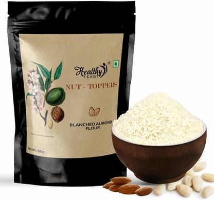 Healthy FEAST Nut Toppers Blanched Almond Flour For Baking, Keto Friendly Almond Meal, Fine Almond Powder, Vegan, Natural Gluten Free, 500g Baking Powder