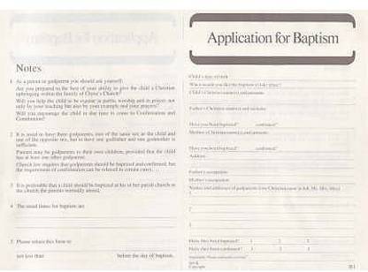 Baptism Application Form B1 1=PK50