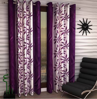 jim-Dandy 275 cm (9 ft) Long Door Polyester Blackout Curtain (Pack Of 2)