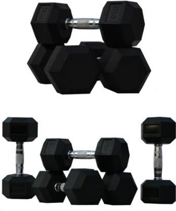 SRIDAYA Hex Dumbbells Starter Pack (Pairs of 1Kg, 2Kg, 3Kg Dumbbell) Fixed Weight Dumbbell