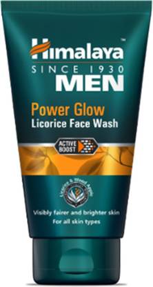 Himalaya Men Power Glow Licorice with Niacinamide & Vitamin E, for Visibly Brighter Skin Face Wash