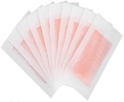 Nyamah sales 10Pcs Hair Removal Depilatory Double Sides Cold Wax Strips Paper Epilator for Face Leg Body Hair(Multi_Color) Strips