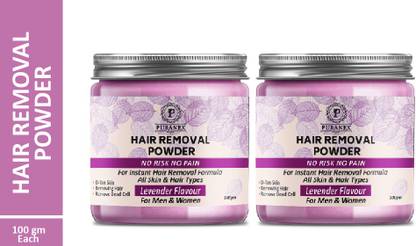 puranex Hair Removal Powder (Levender Fragrance) For Underarms, Hand, Legs & Bikini Line Three in one Use For D-Tan Skin, Removing Hair, Remove Dead cell (For Easy Hair Removal No Risk No Pain Men & Women 200 gms Powder (Pack of 2) 100 gm Each Wax